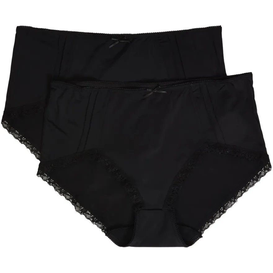 Truse med blondedetaljer 2pk
