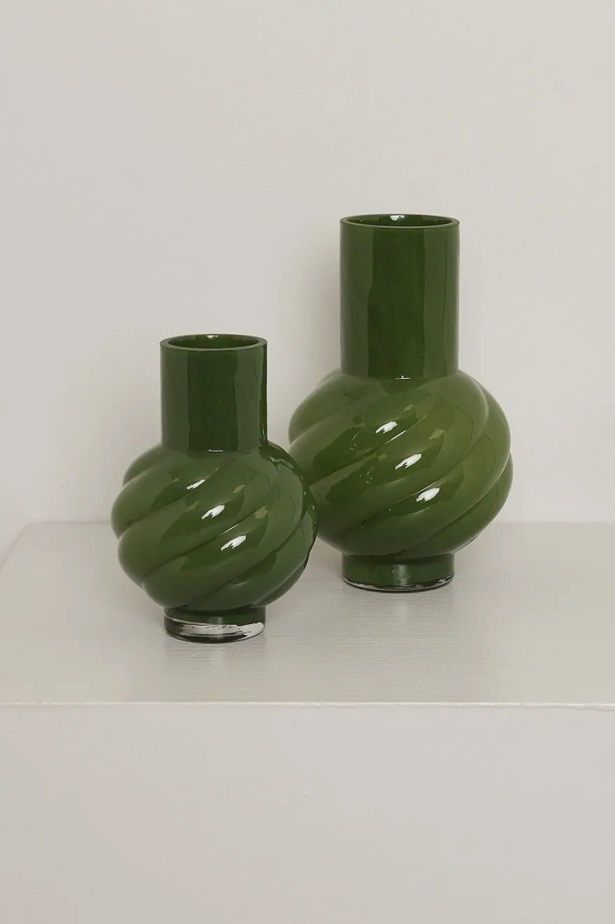 Vase i glass 21cm Spiral